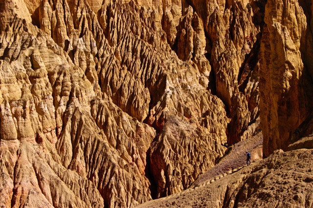 Wild cliffs below Kenchok Ling